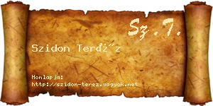 Szidon Teréz névjegykártya